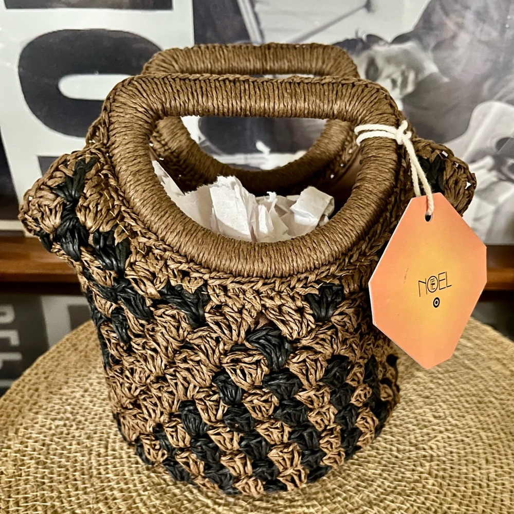 Noel Brown and Black Woven Mini Bag-NWT
